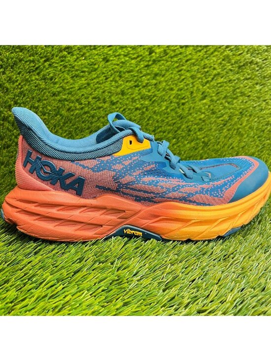 Hoka Shoes - Hoka One One Speedgoat 5 Womens Size 8 Blue Orange Running Walking Shoes Sneaker